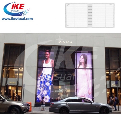 Glass Window LED Transparent Display Screen Outdoor P5 Full Color