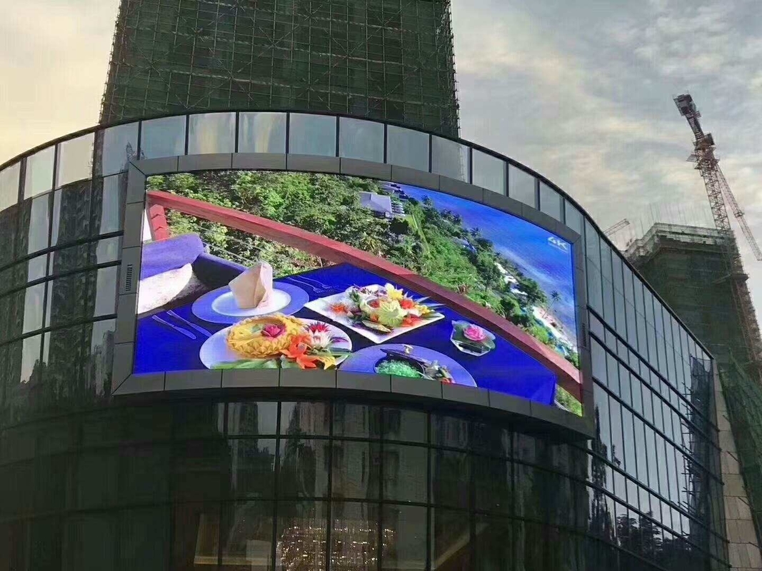 Outdoor Curved Soft LED Screen SMD RGB LED Screen Display P6.25 Front Service